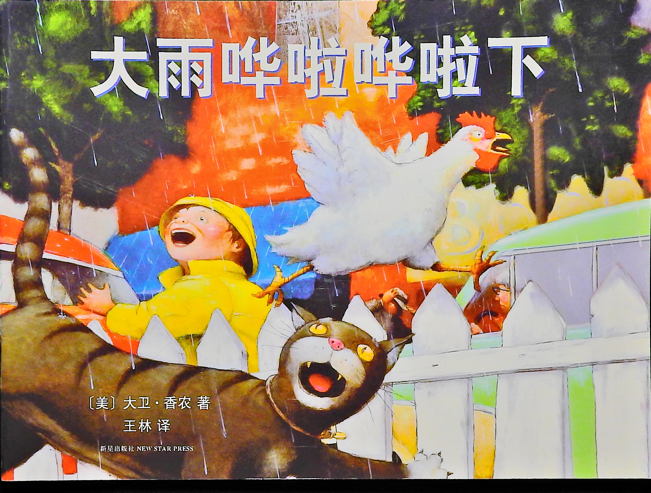 大雨哗啦哗啦下,喵屋绘本